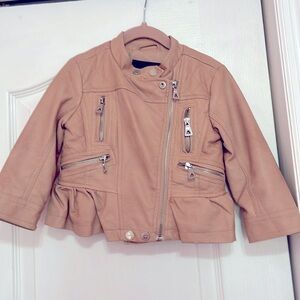 Pink leather jacket